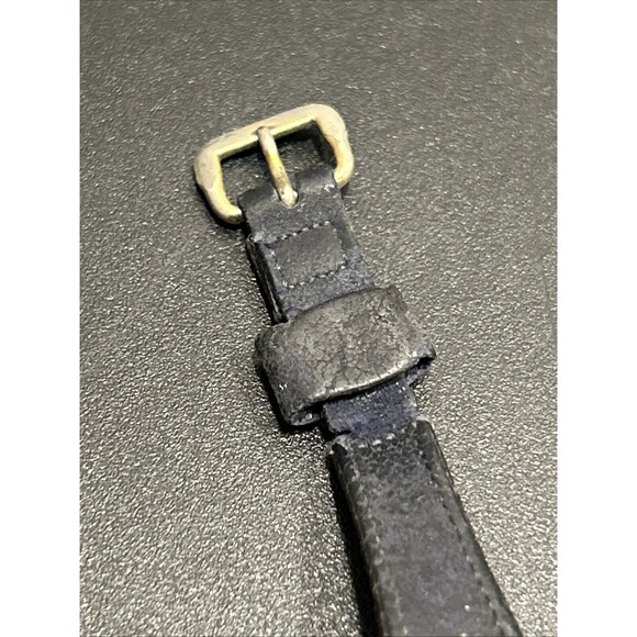 Vintage Timex Girls Scout Brownie Watch Black Leather Band Membership Star Lot - Picture 8 of 13